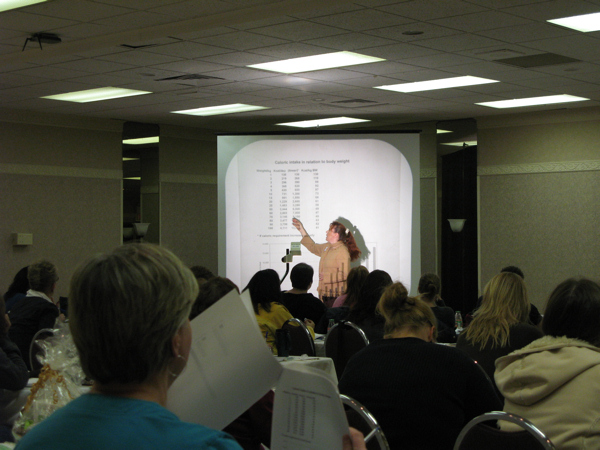 Discussing the differences in nutrient requirements of dogs at the Dog Food Seminar in Calgary, September 2007